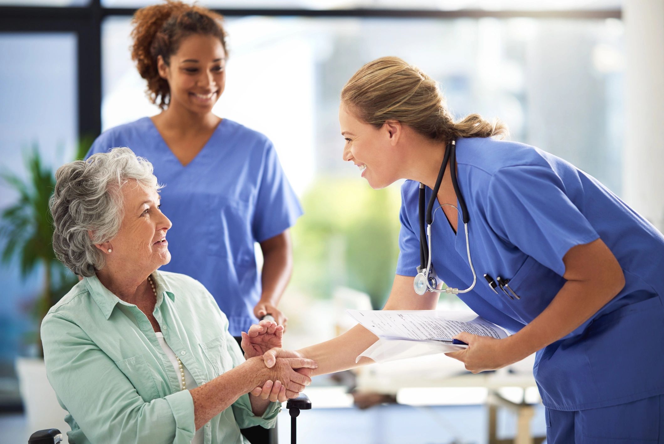 Doctor reviewing medical records